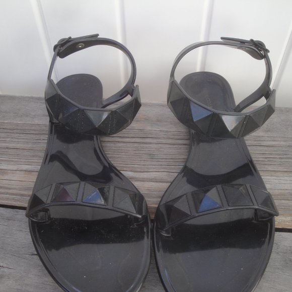 Rebecca Minkoff Jana Jelly Sandals in Black - Picture 7 of 8